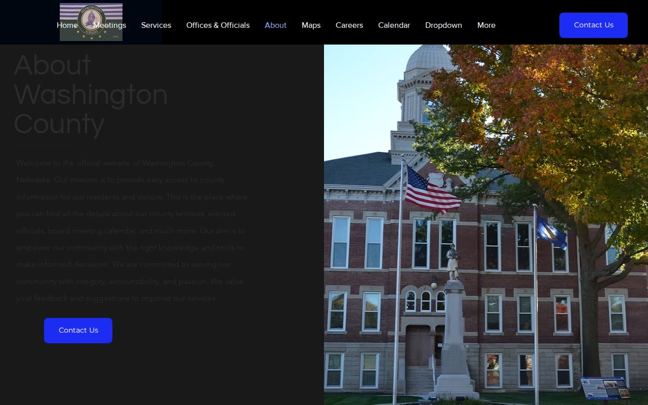 Washington County court docket Blair courthouse official county page